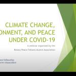 Climate Change, Environment, and Peace Under COVID-19